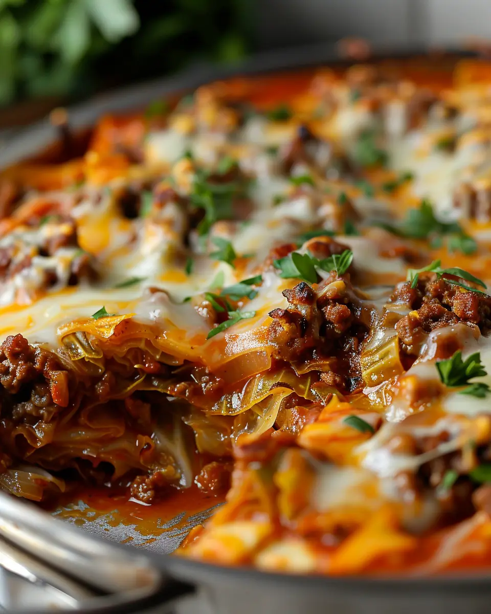 Unstuffed Ground Beef Cabbage Roll Casserole One-Pan Delight