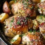 Garlic Parmesan Crockpot Chicken and Potatoes