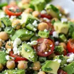 Chickpea Feta Avocado Salad