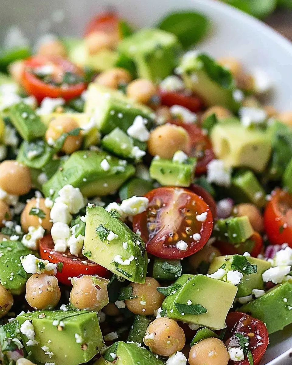 Chickpea Feta Avocado Salad: Easy, Delicious, and Nutritious