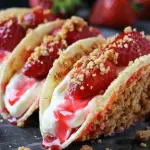 Strawberry Crunch Cheesecake Tacos