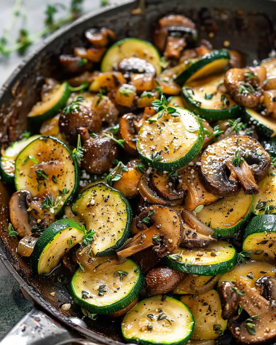 Skillet Zucchini and Mushrooms: A Quick and Easy Healthy Dish