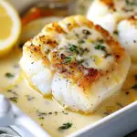 Baked Cod in Coconut Lemon Cream Sauce