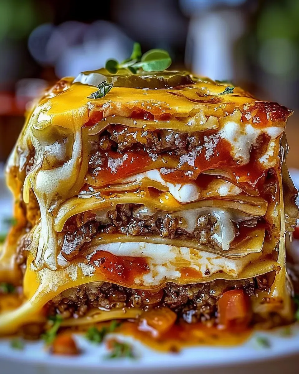 Lasagna Meets Cheeseburger: An Indulgent Twist on Tradition