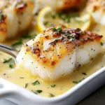 Baked Cod in Coconut Lemon Cream Sauce