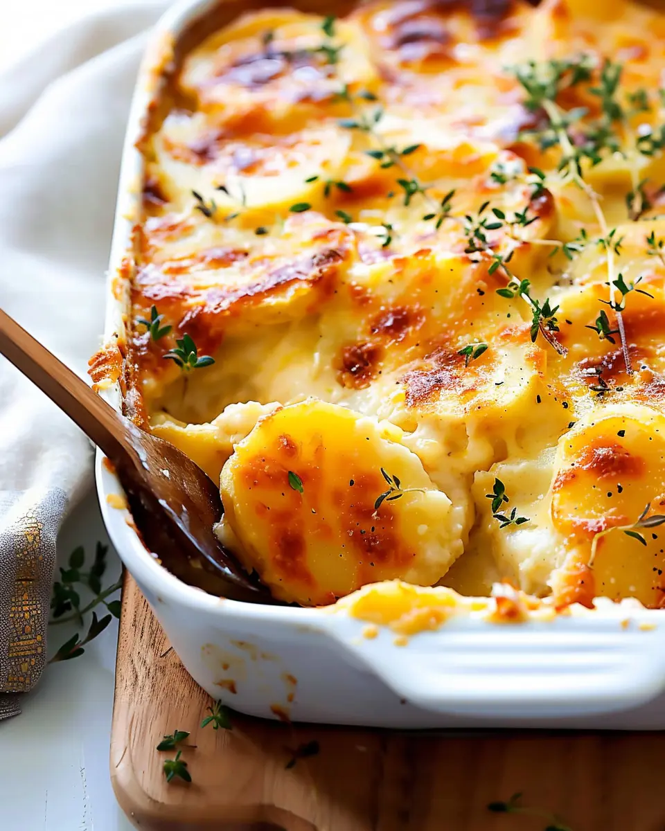 The Perfect Scalloped Potatoes Recipe with Turkey Bacon and Chicken Ham