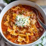 Hearty Lasagna Soup with Bow Tie Pasta