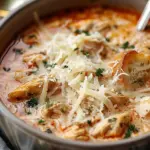 Crock Pot Creamy Chicken Parmesan Soup