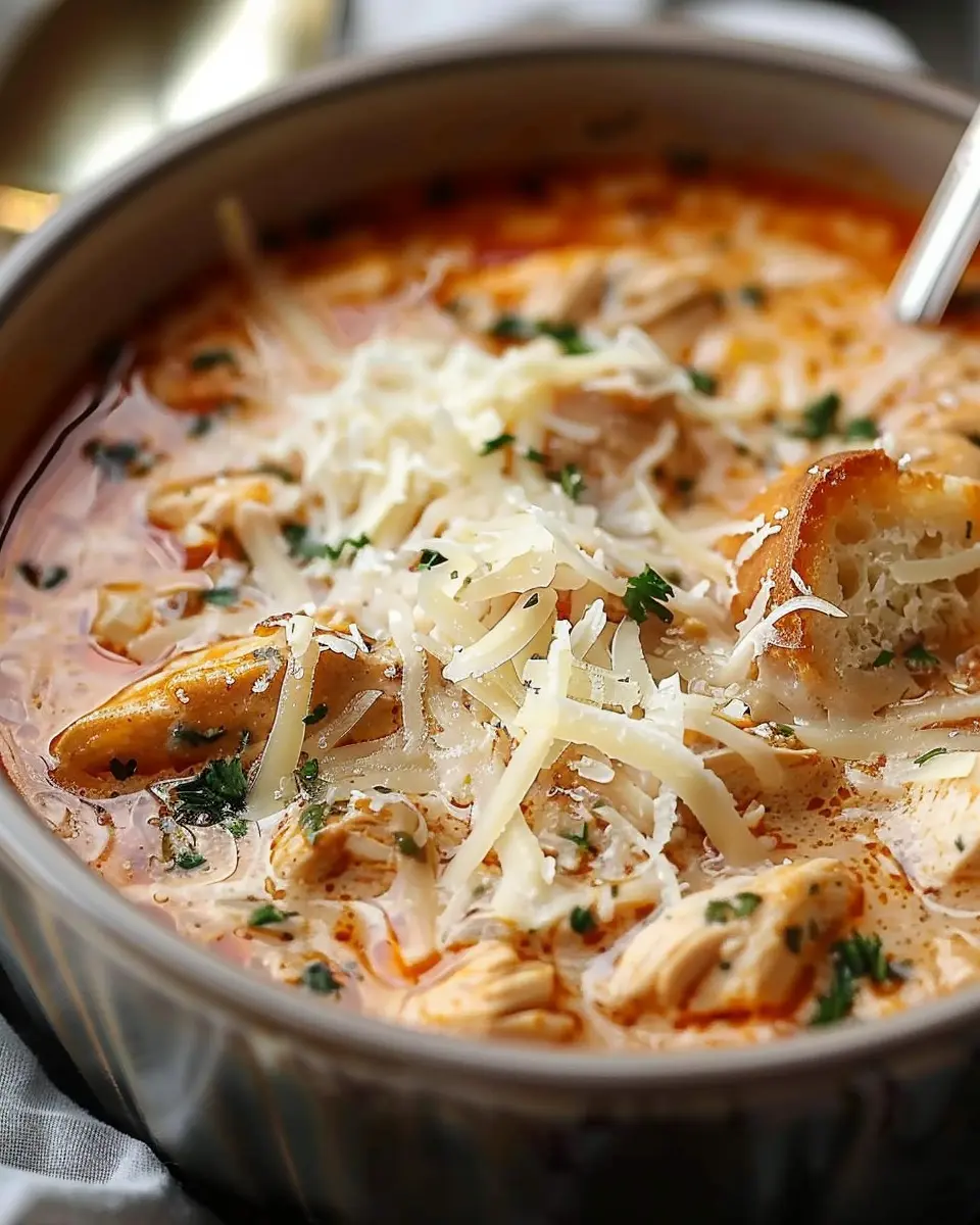 Crock Pot Creamy Chicken Parmesan Soup: Easy & Indulgent Comfort