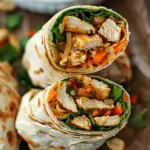 Thai Peanut Chicken Wraps