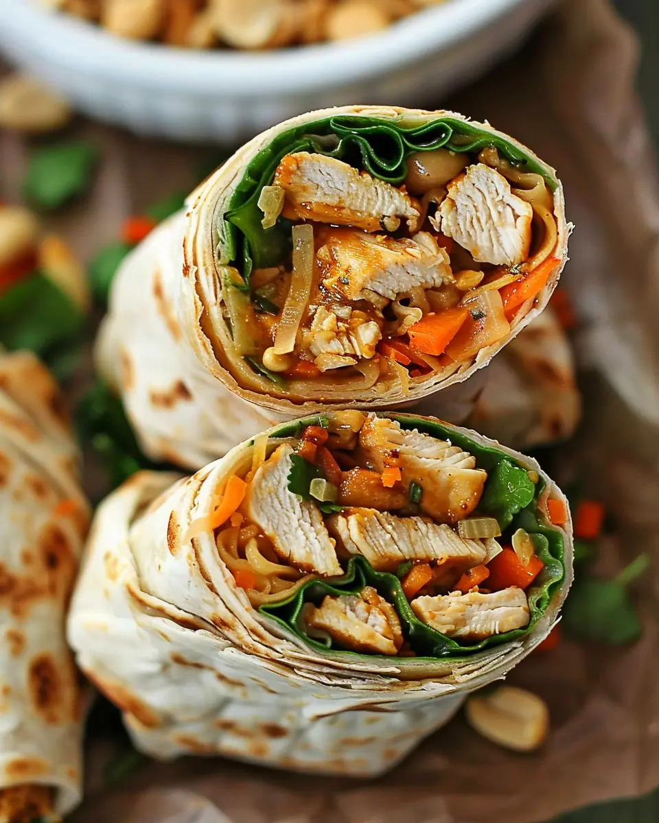 Thai Peanut Chicken Wraps: Easy Recipe for a Flavorful Meal