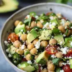 Chickpea Feta Avocado Salad
