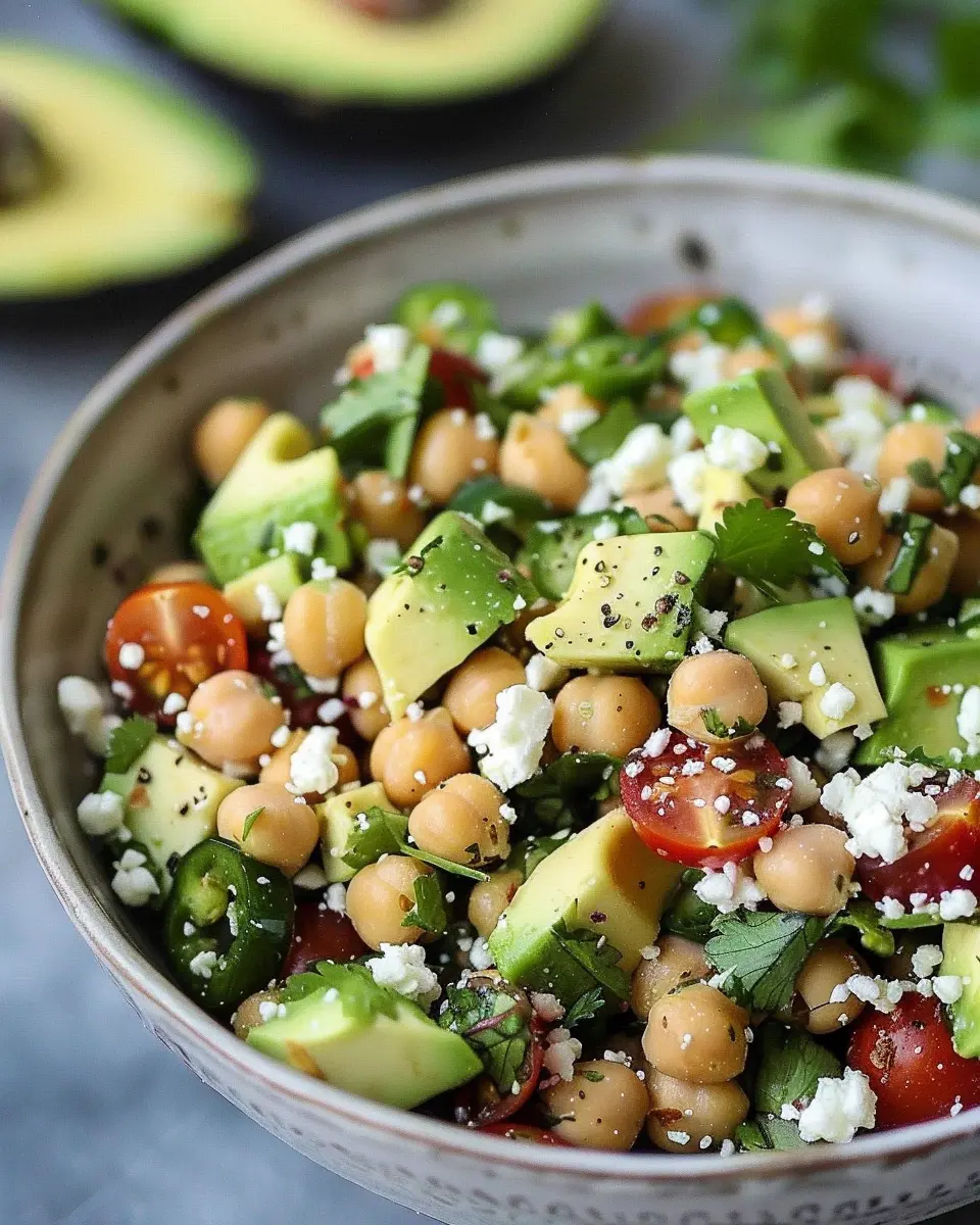 Chickpea Feta Avocado Salad: A Refreshingly Easy Delight