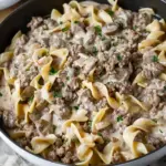 Creamy Ground Beef Stroganoff