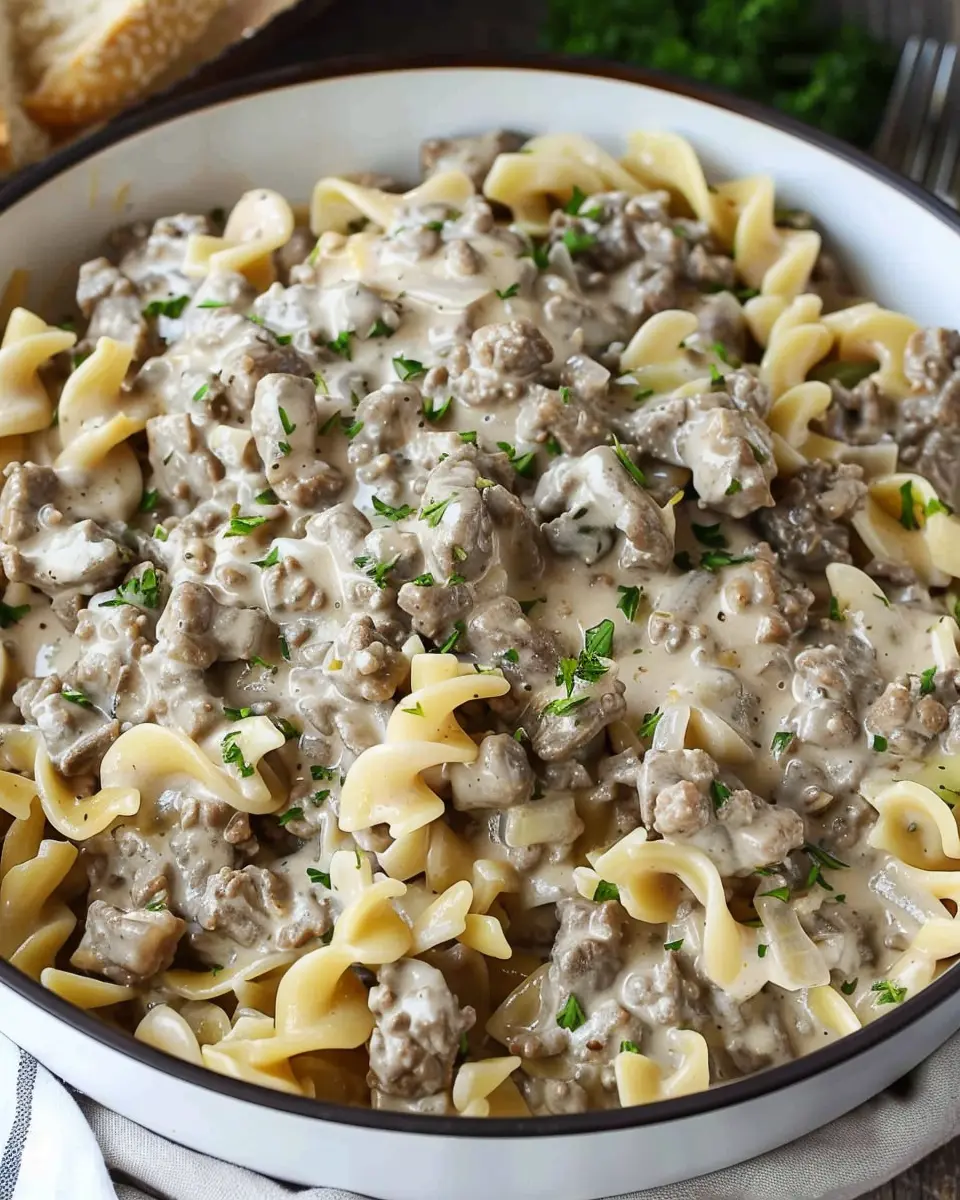 Creamy Ground Beef Stroganoff: Easy Comfort Food Delight