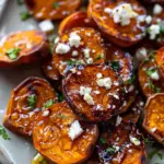 Roasted Sweet Potato Rounds with Honey & Feta