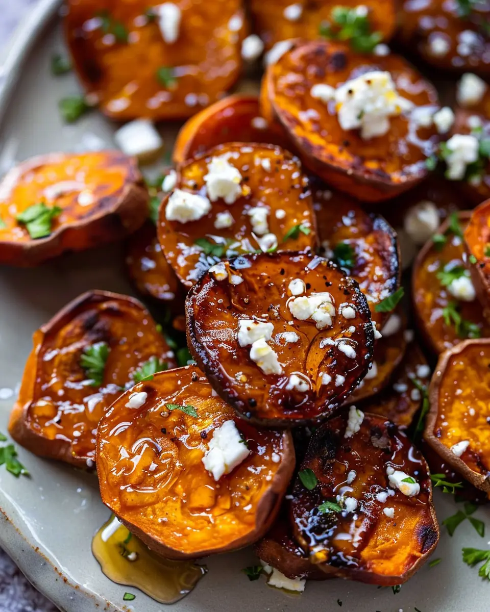 Roasted Sweet Potato Rounds with Honey &amp; Feta: Easy &amp; Delicious