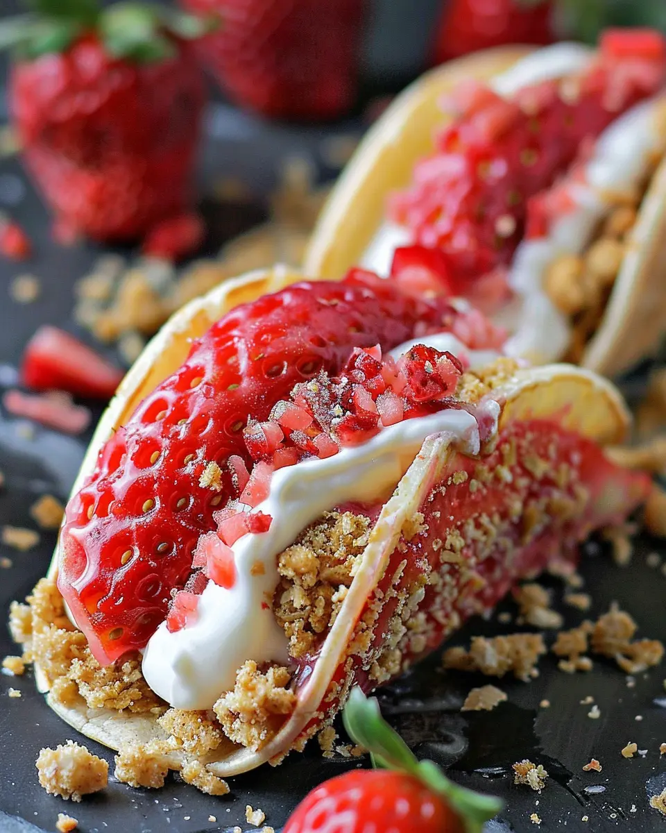 Strawberry Crunch Cheesecake Tacos: Easy, Indulgent Delight