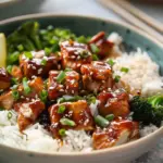 Delicious Sticky Chicken Rice Bowls Recipe