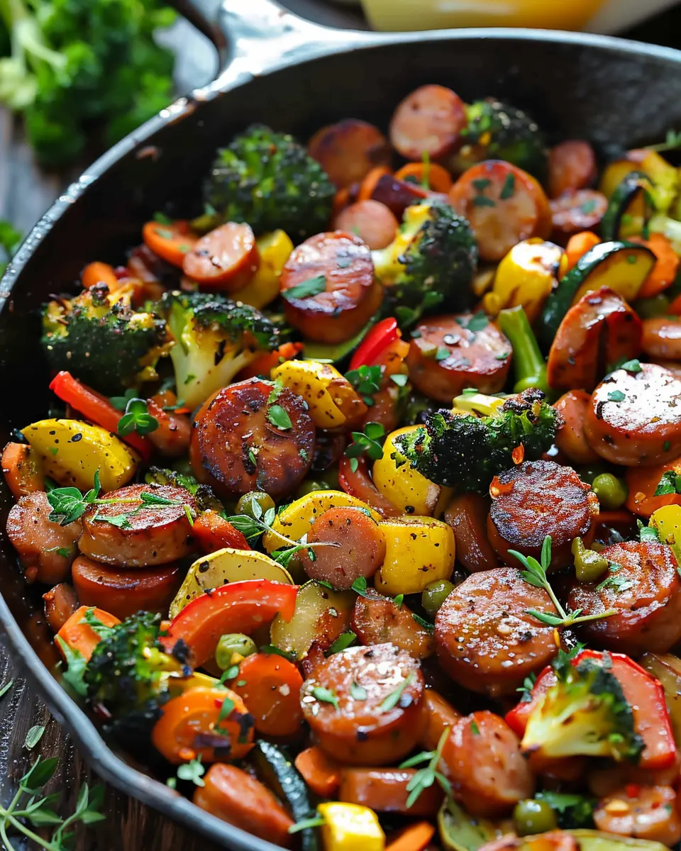 Sausage and Veggies Skillet: Easy One-Pan Wholesome Delight
