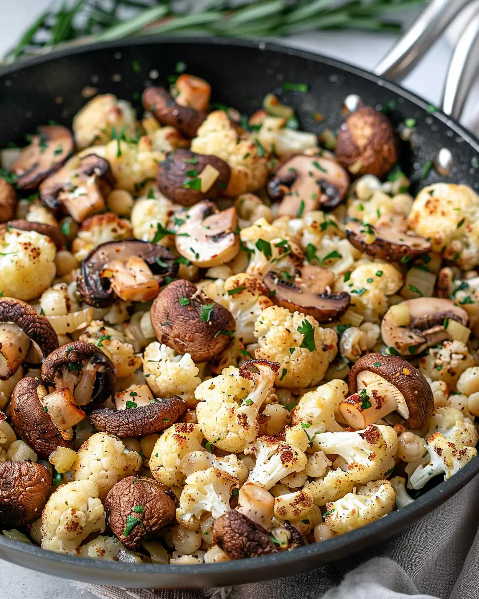 Garlic Cauliflower Mushroom Skillet: A Healthy, Flavorful Delight