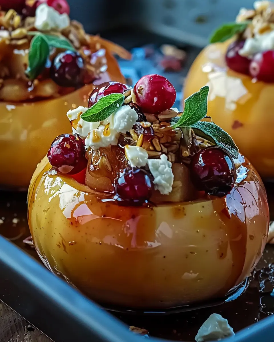 Baked Apples with Feta: Easy &amp; Delicious with Honey and Cranberries