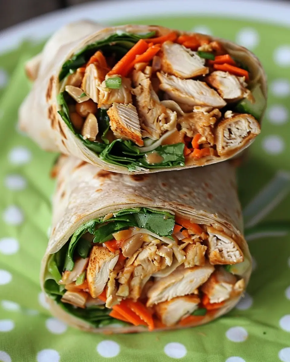 Thai Peanut Chicken Wraps: Easy and Flavorful Homemade Delight