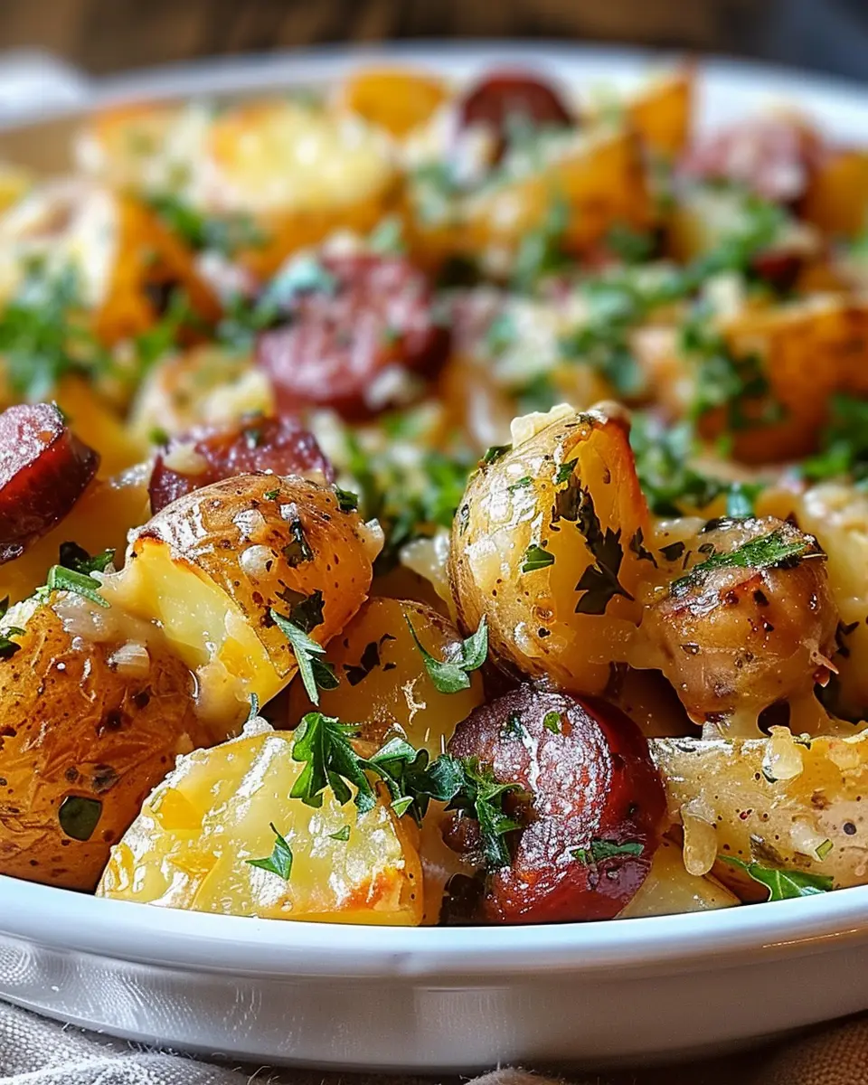 Cheesy Ranch Potatoes: Indulgent Sausage Delight for Dinner