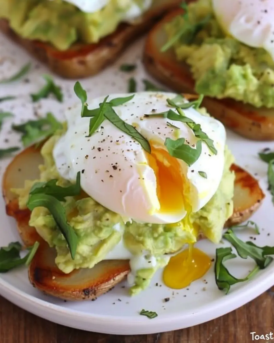 Potato Avocado Toast: Easy Recipe with Perfectly Poached Eggs