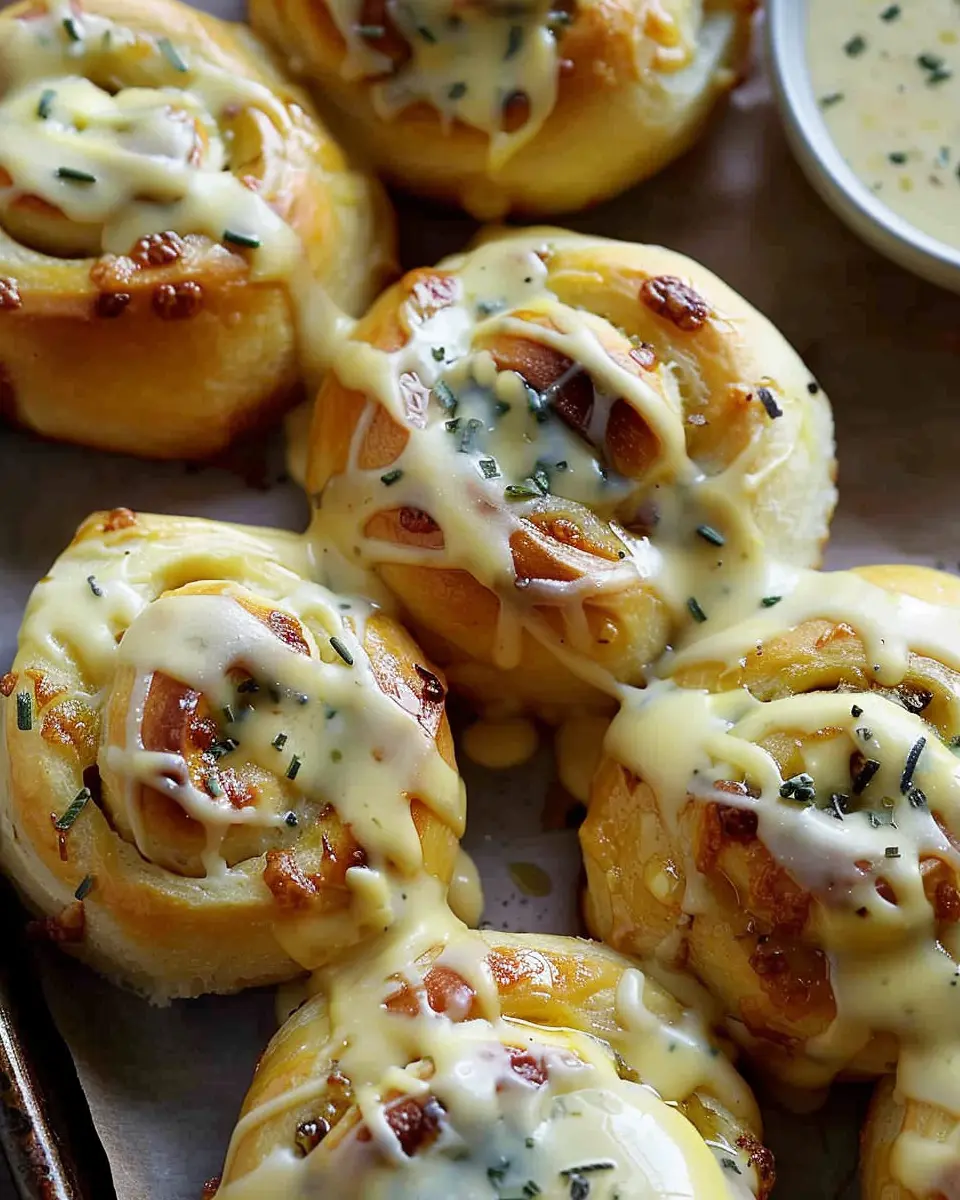 Savory Breakfast Rolls with Turkey Bacon and Bearnaise Bliss