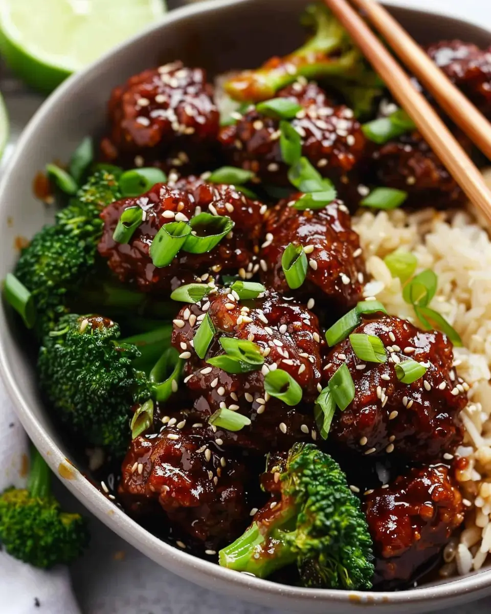 Sticky Mongolian Meatballs and Broccoli: A Flavorful Easy Treat