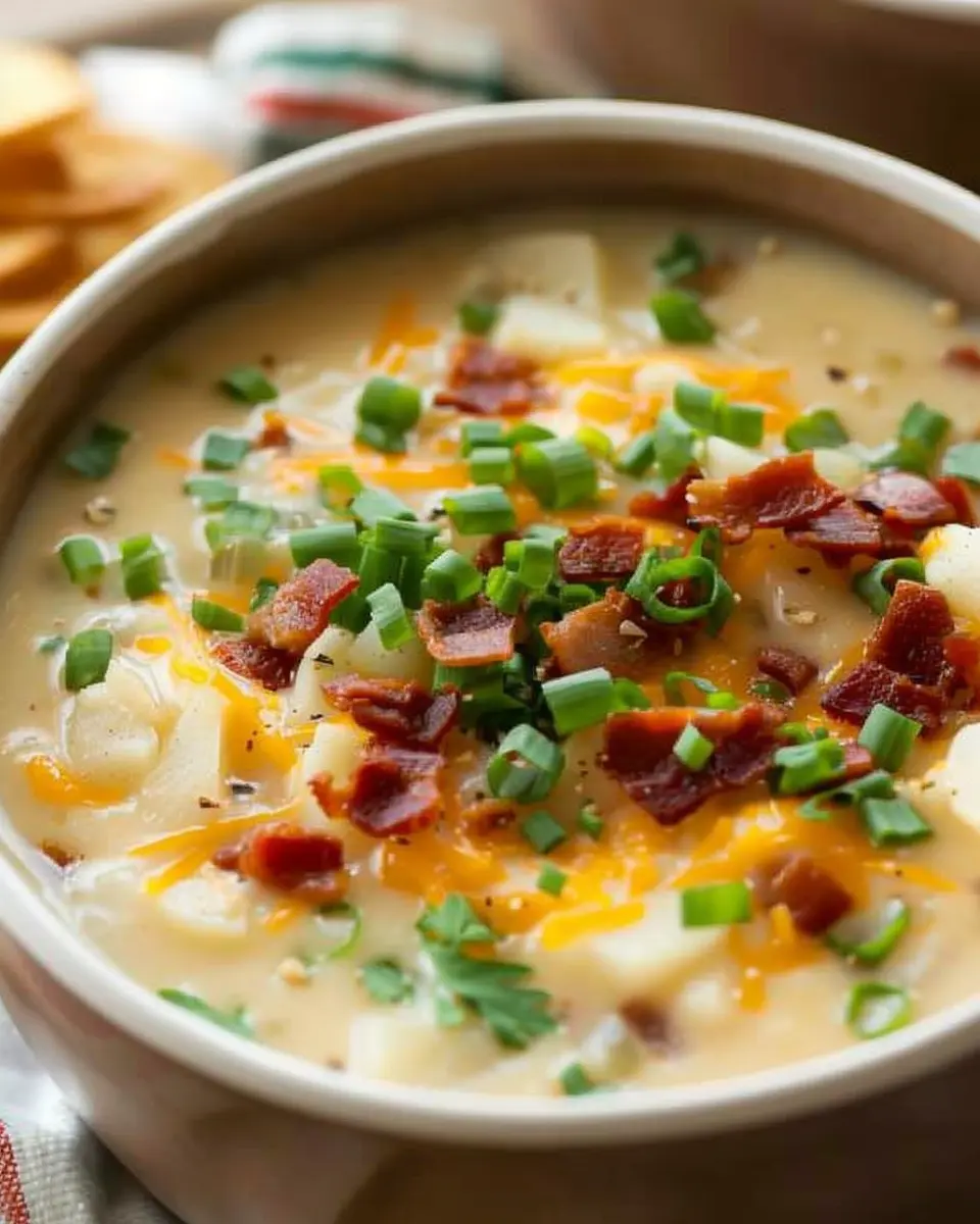 Loaded Potato Soup: The Best Comfort Food with Turkey Bacon Delight