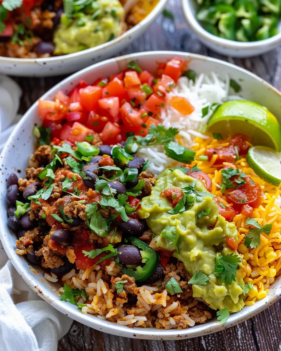 Taco Rice Bowl: Easy Recipe with Turkey Bacon &amp; Chicken Ham