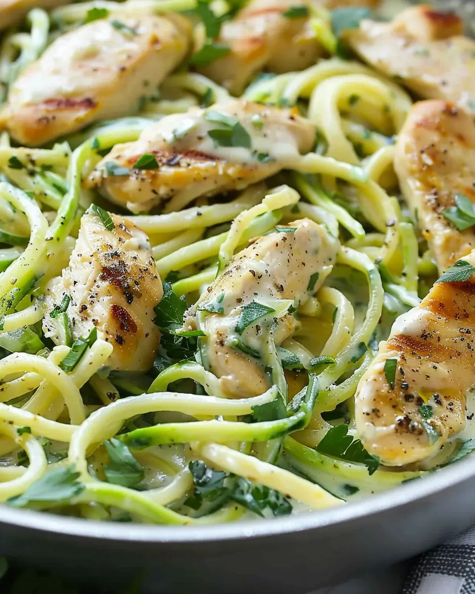 Light and Healthy Chicken Alfredo Recipe With Zoodles to Savor