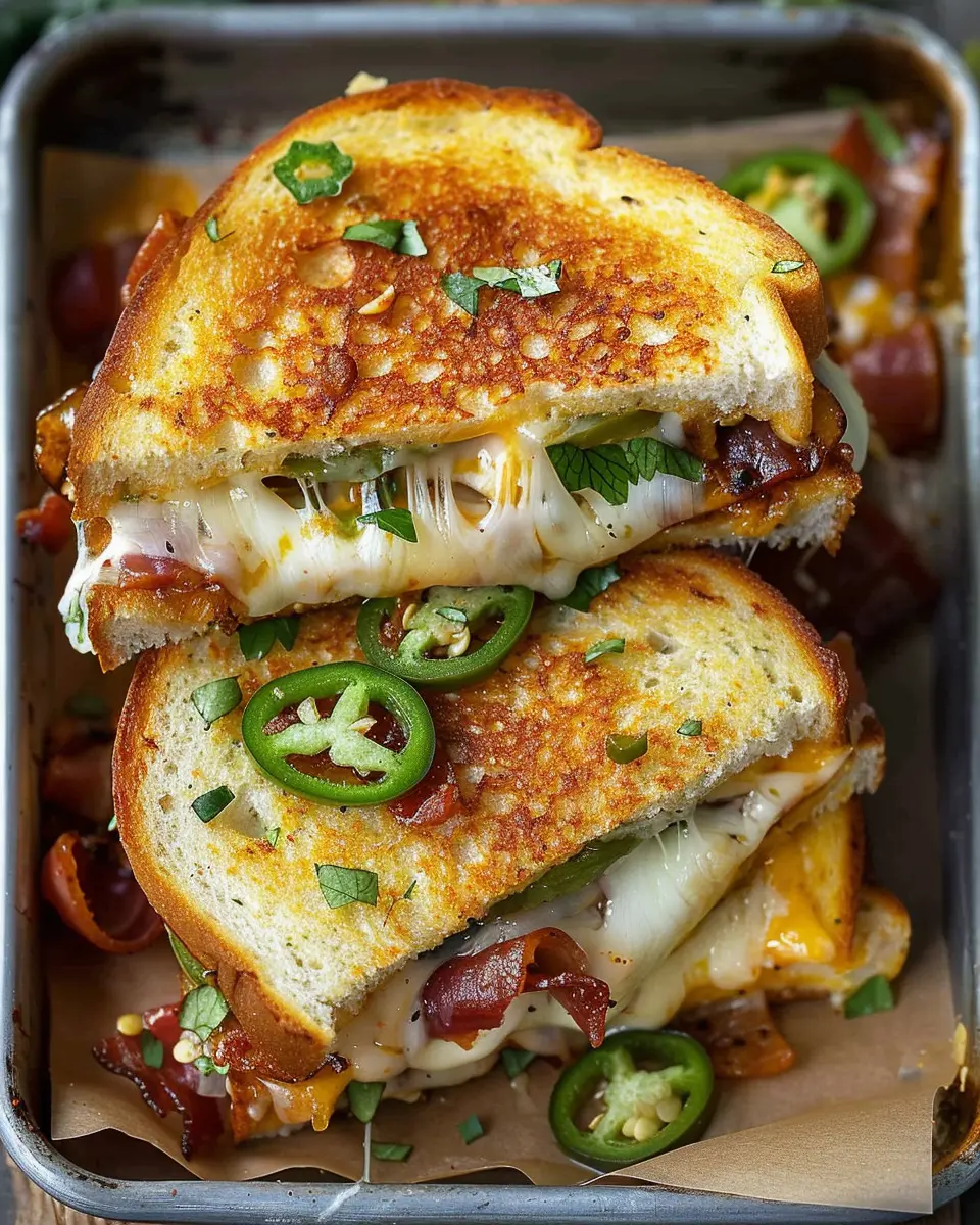 Roasted Jalapeno Popper Grilled Cheese: A Zesty Indulgence