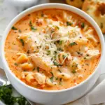 Crock Pot Creamy Chicken Parmesan Soup