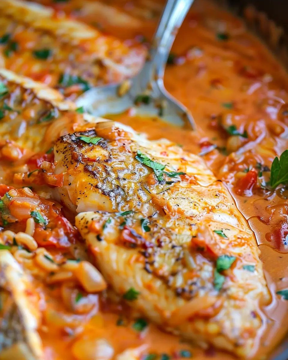 Tilapia in Roasted Pepper Sauce: A Juicy, Flavorful Delight