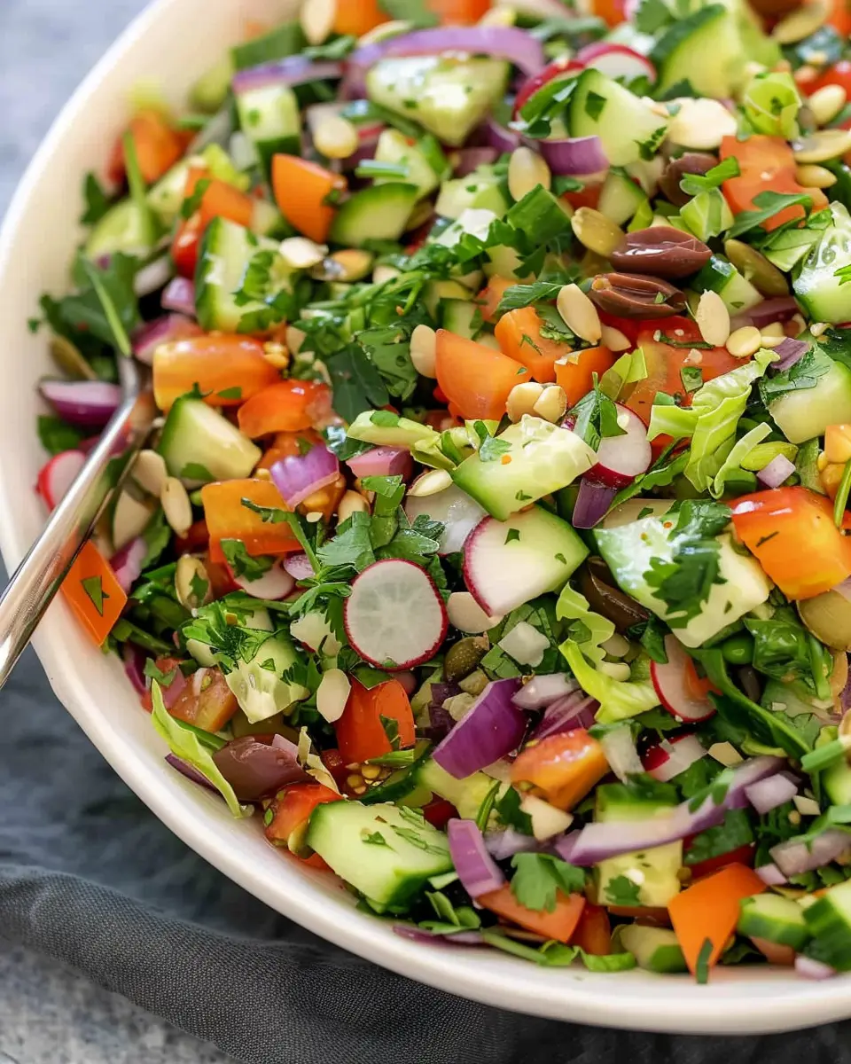 Crunchy Detox Salad with Turkey Bacon: A Fresh, Wholesome Delight