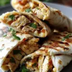 Cheesy Garlic Chicken Wraps