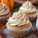 Pumpkin Cupcakes with Cinnamon Cream Cheese Frosting
