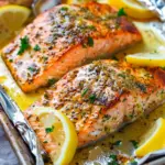 Sheet Pan Lemon Garlic Butter Salmon