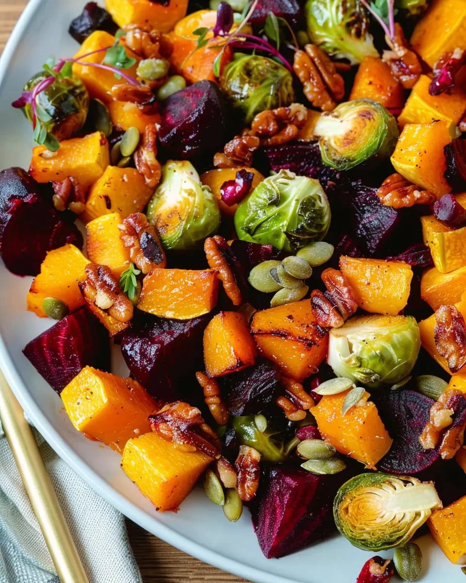 Winter Vegetable Salad: Best Butternut Squash, Brussels Sprouts, and Beets