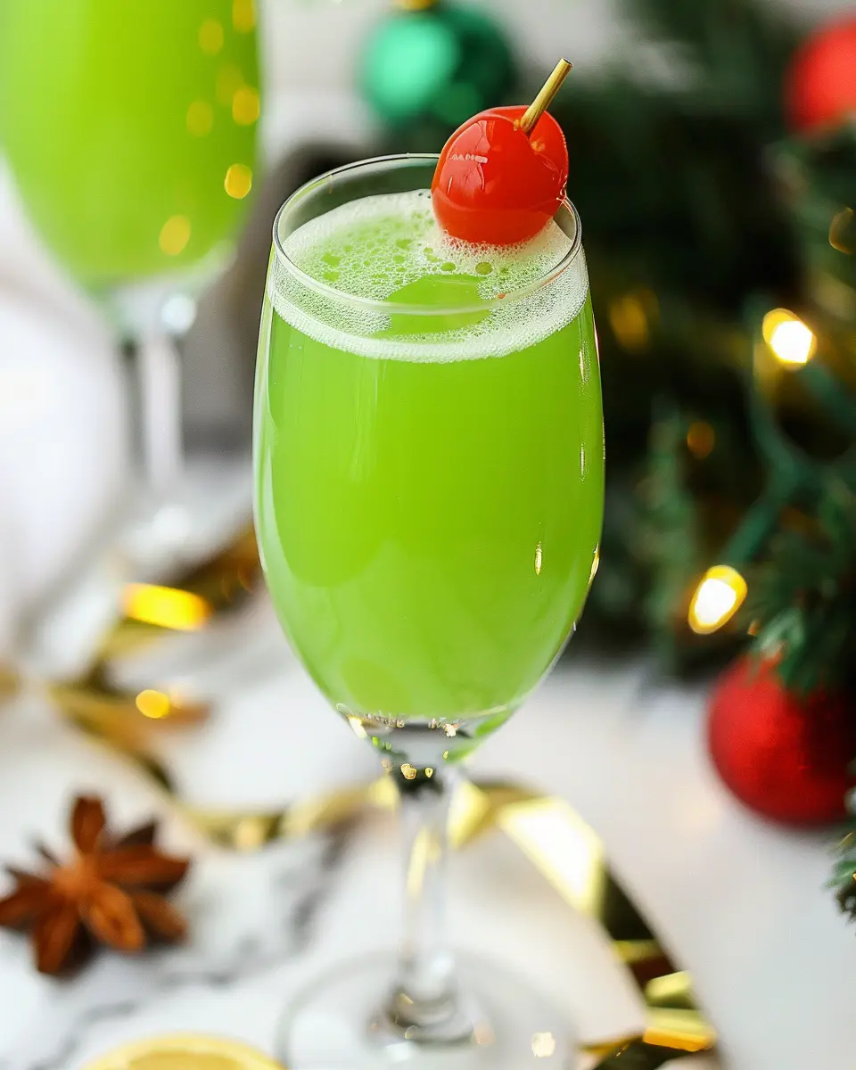 Grinch Mimosa: Easy Festive Drink for Your Holiday Brunch