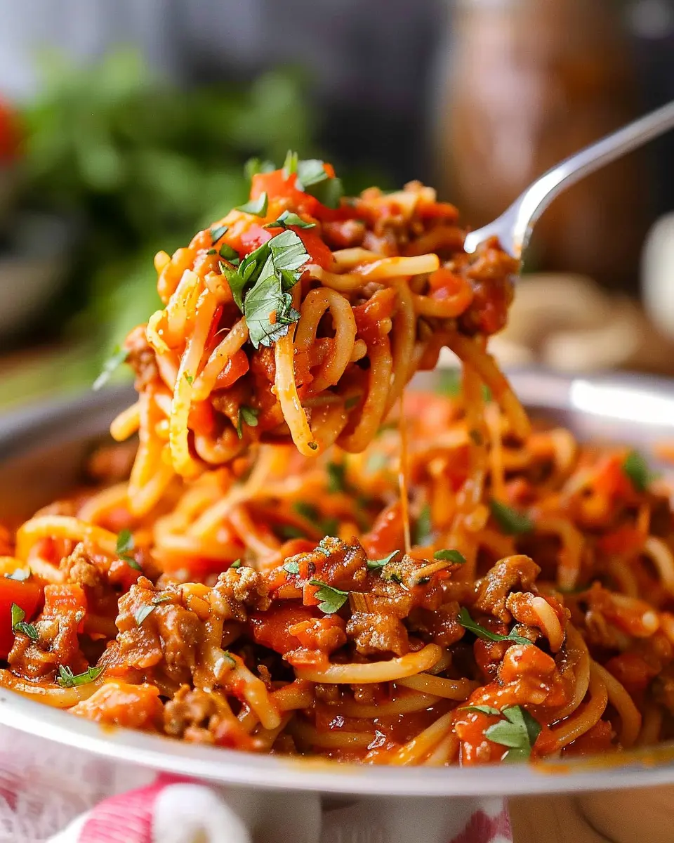 CrockPot Taco Spaghetti: Easy Comfort Food with Turkey Bacon