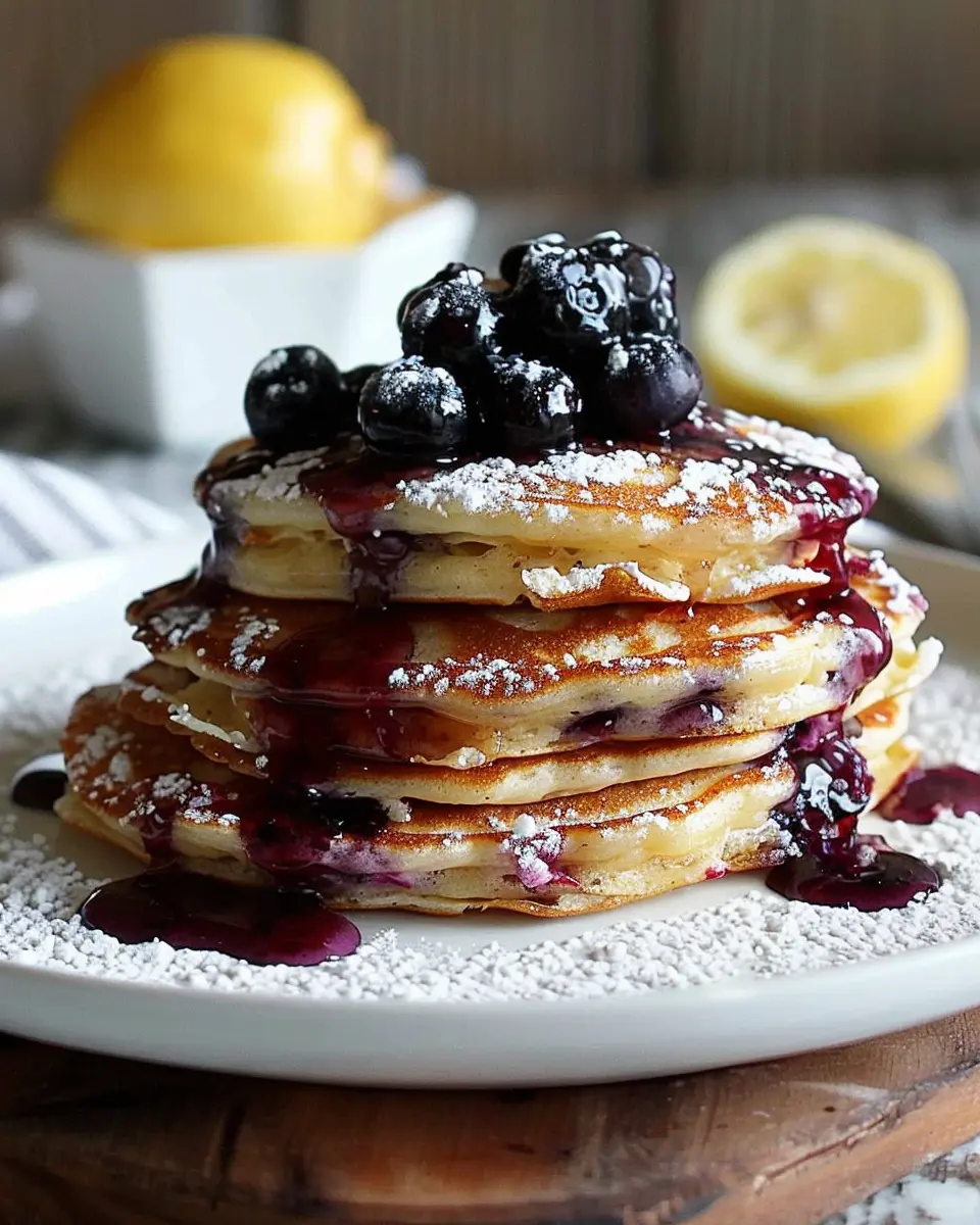 Lemon Ricotta Pancakes: Indulgent Recipe with Blueberry Syrup