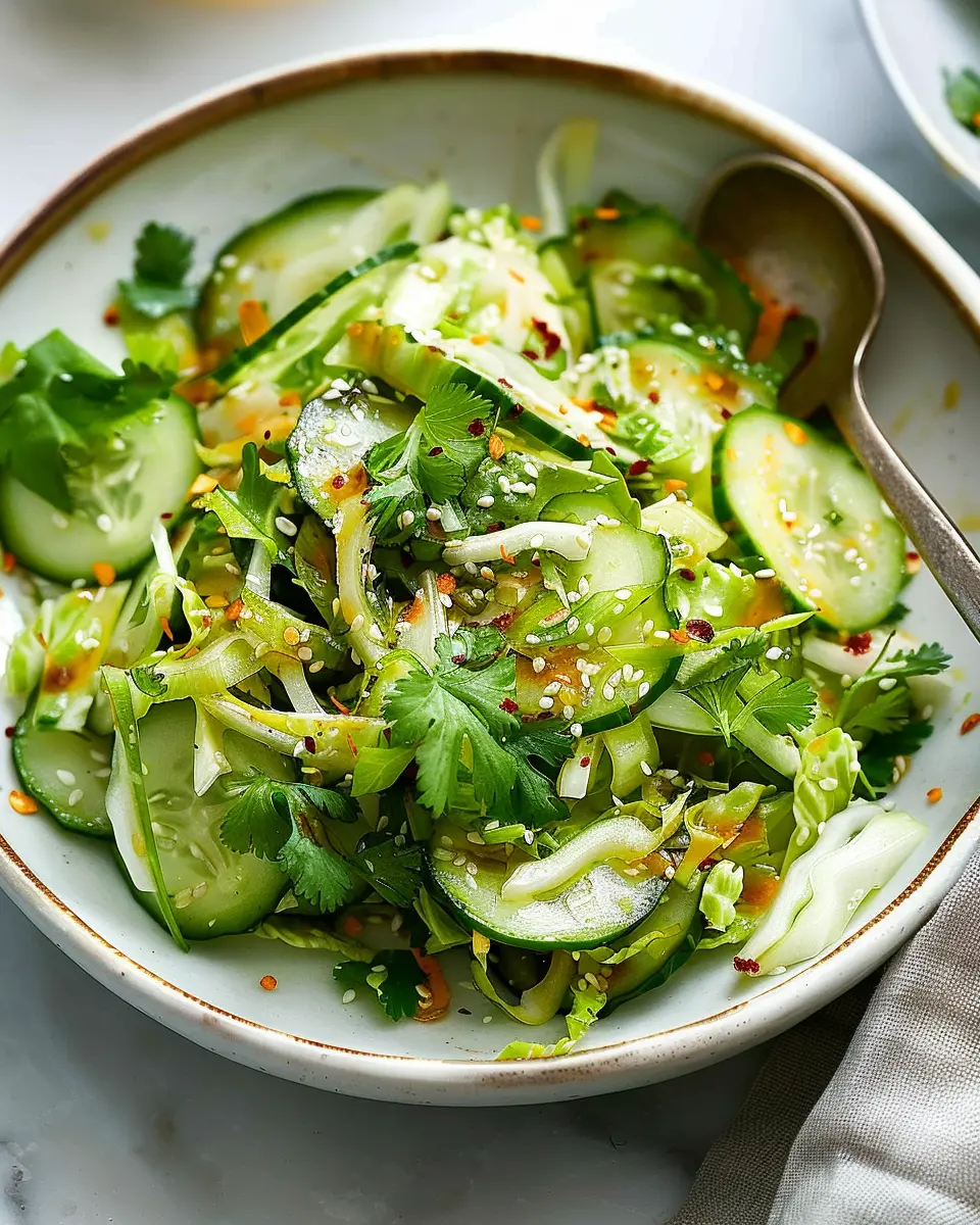 Cucumber-Cabbage Salad with Sesame: A Refreshing Easy Twist