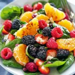 Berry Orange Spinach Salad with Citrus Balsamic Vinaigrette