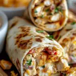 Cheesy Garlic Chicken Wraps