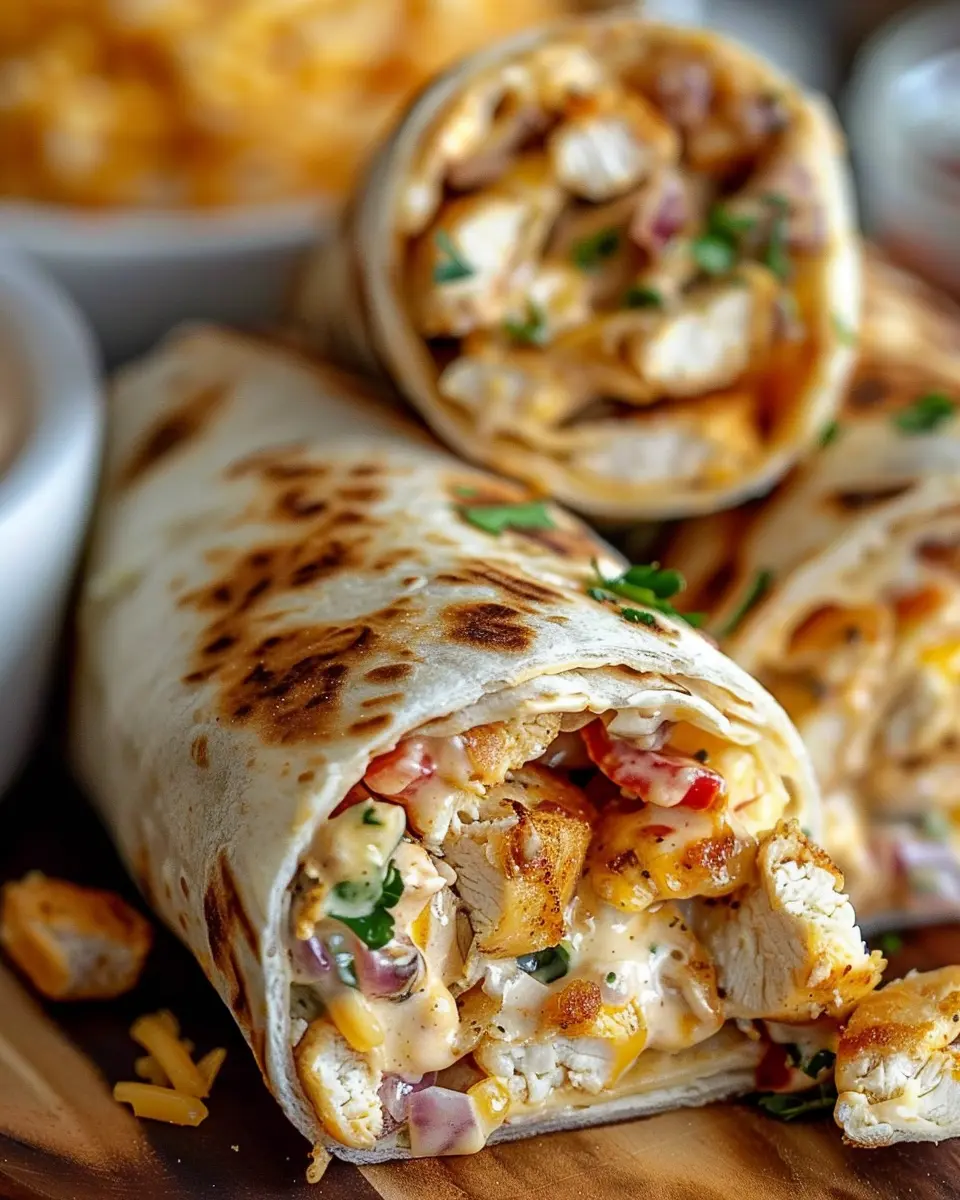 Cheesy Garlic Chicken Wraps: The Easy Family Favorite Delight