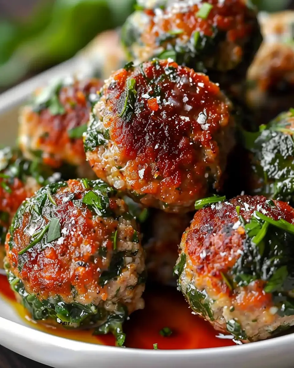 Spinach Garlic Meatballs Recipe for Juicy, Flavorful Family Dinners